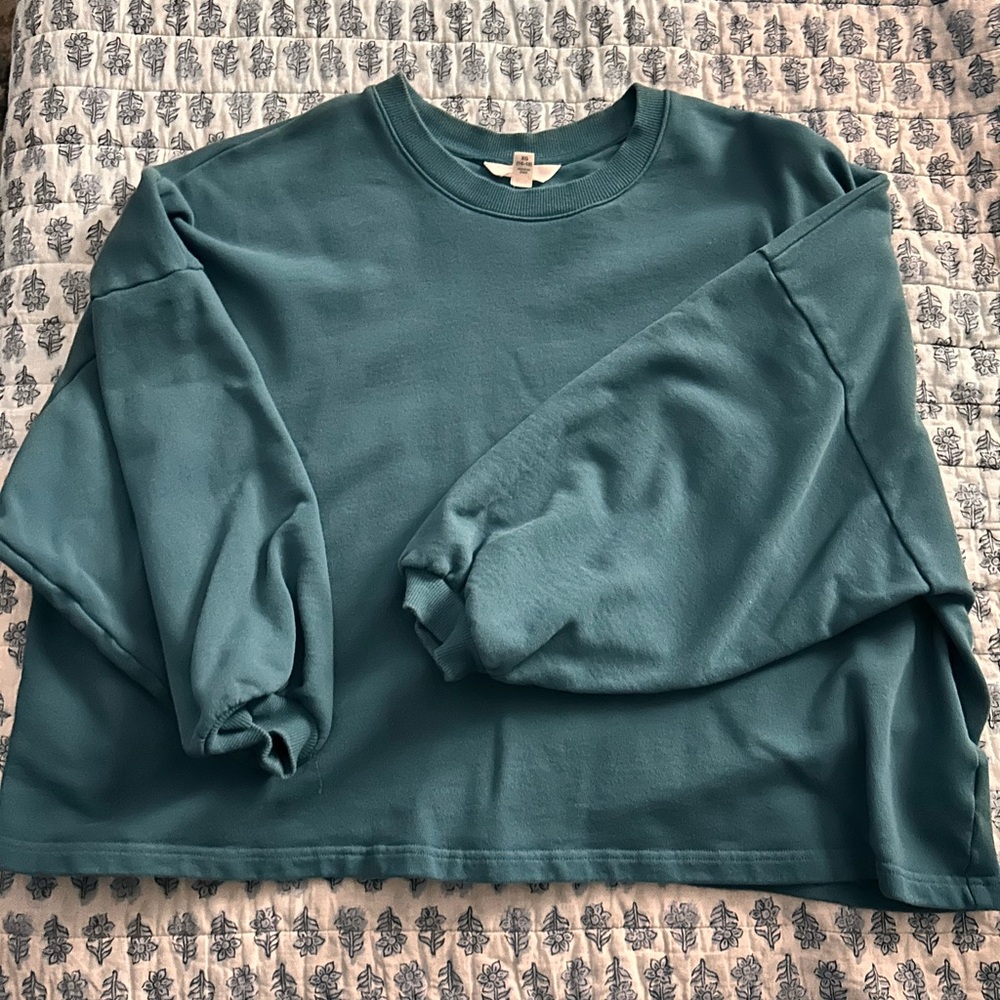 Teal Oversized Sweatshirt